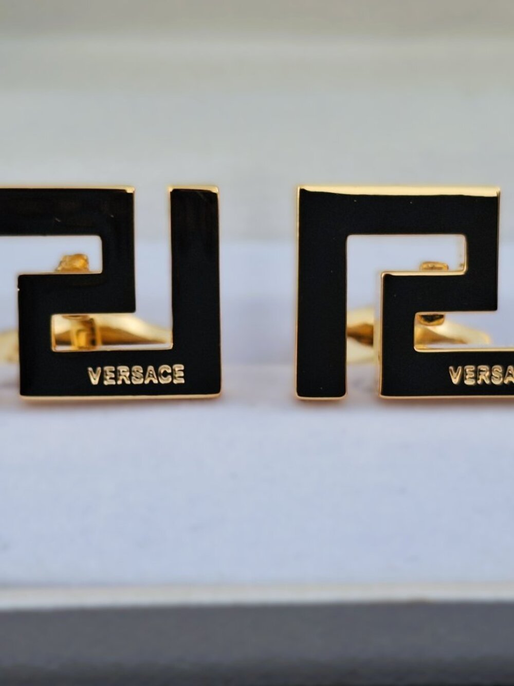 Versace Gold Color Metal Cufflinks - Picture 3 of 8